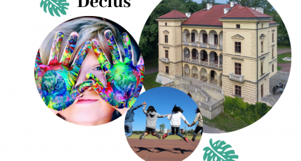Grafika ozdobna ze zdjęciem Willi Decjusza