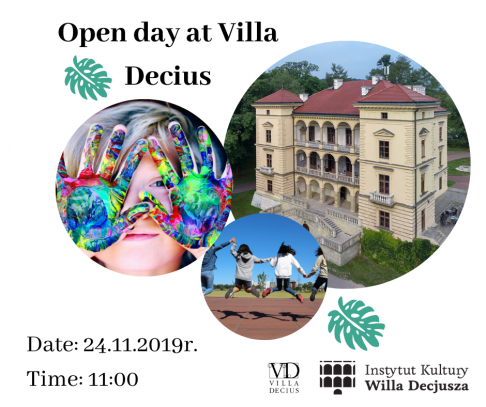 Grafika ozdobna ze zdjęciem Willi Decjusza