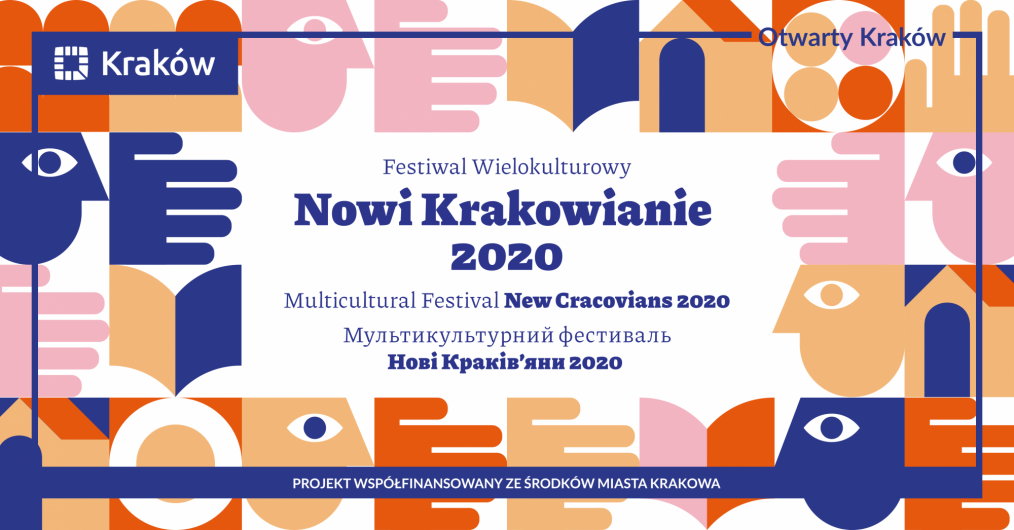 Grafika ozdobna z napisem Nowi Krakowianie 2020