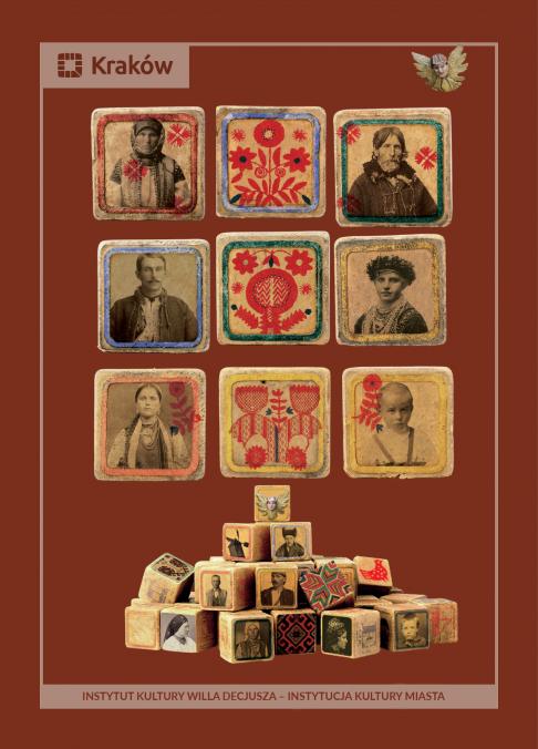 Grafika ozdobna, kolaż portretów