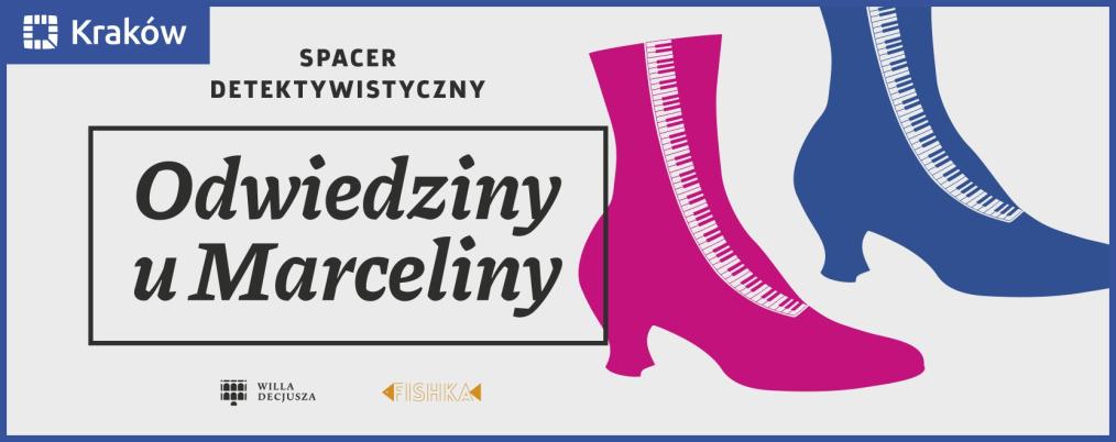 grafika ozdobna z napisem Odwiedziny u Marceliny