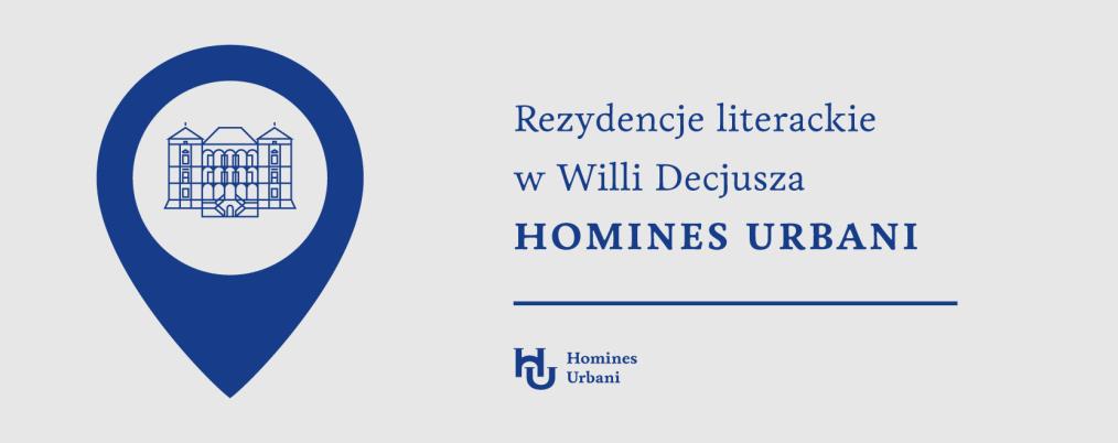 grafika ozdobna z napsiem Homines Urbani