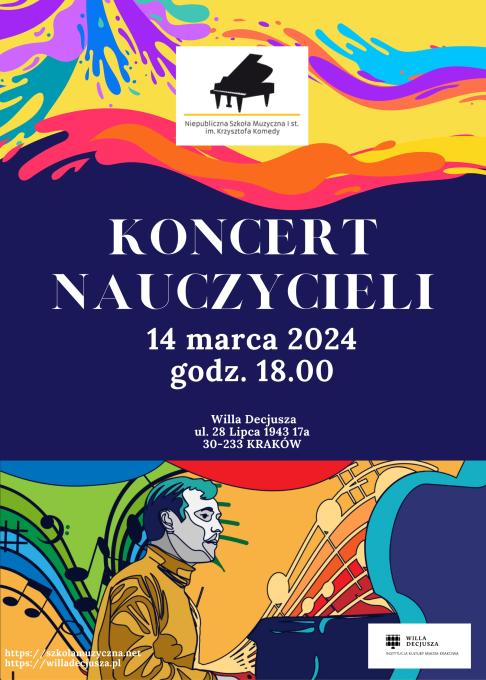 Ozdobna grafika z napisem Koncert Nauczycieli