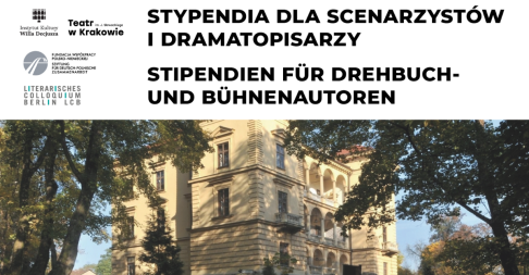Grafika ze zdjeciem Willi Decjusza i napisem Stypendia dla scenarzystów i dramatopisarzy
