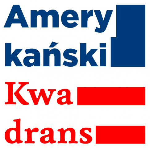 Grafika ozdobna z napisem Amerykański Kwadrans