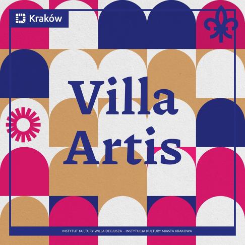 Grafika ozdobna z napisem Villa Artis