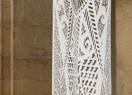 photography. large-format cutout with a traditional pattern, a close-up.