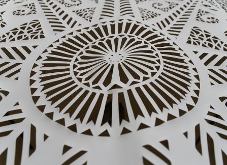 photography. large-format cutout with a traditional pattern, a close-up.