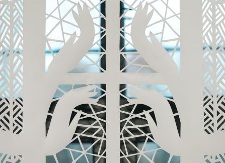 photography. large-format cutout with a traditional pattern, a close-up.